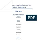 The Influence of Personality Traits On Academic Performance: App 005: Practical Research