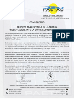 Comunicado Paetac Dnu 70-2023