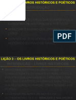 EBD - Lição 3 - Os Livros Históricos e Poéticos