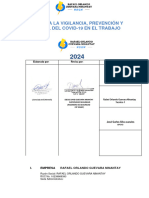 Plan para La Vigilancia, Prevención y Control Del Covid-19 en El Trabajo.