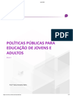 Aula 01 - POLÍTICAS PÚBLICAS PARA EJA