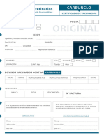Cvpba Certificado de Vacunacion Carbunclo