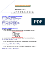 CH - 3.1 Moles Exercices - Cor