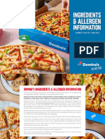 Dominos Ingredients and Allergens