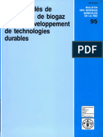 Fao Les Procedes de Production de Biogaz Pour Le Developpement de Technologies Durables 1994