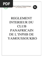 Reglement Interieur Panafricain