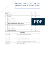 0 - Vehicle Deployment Policy 2017 For Formations Under CBEC