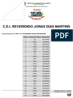 Lista de Espera C.E.I. Reverendo Jonas Dias Martins