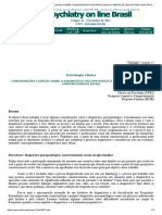 Considerações Clínicas Sobre o Diagnóstico Psicopatológico A Partir de Uma Atitude Construcionista Social