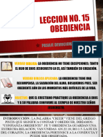 LECCION No 15 OBEDIENCIA