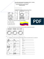 Evaluación Primer Periodo Inglés Grado Quinto