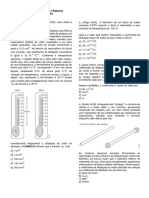 Lista 3 - Dilatação Térmica