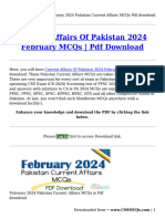 February 2024 Pakistan Current Affairs MCQs PDF Download