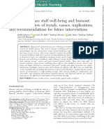 Mental Healthcare Staff Well Being and Burnout - A Narrative Review of Trends, Causes, Implications, and Recommendations For Future Interventions