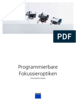 TRUMPF Technical Data Sheet Programmierbare Fokussieroptiken