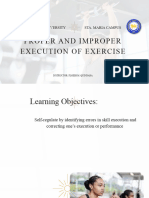 Proper and Improper Execution of Exercise