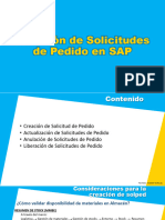 Taller Creación de Solicitudes de Pedido en SAP