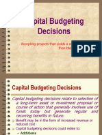 Capital Budgeting Decisions: Accepting Projects That Yields A Return Higher Than The Hurdle Rate