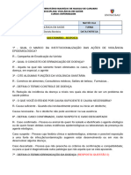 Questionário Vigilância em Saúde - Resposta