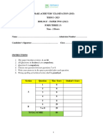 Biology - Paper 2 - Question Paper