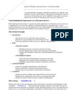 Format Example of A Literature Review