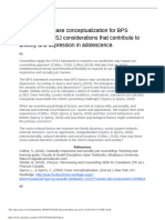 8.1 Discuss A Case Conceptualization For BPS Factors and CRSJ Considerations That Contribute To Anxiety and Depression in Adolescence