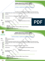 Convocatoria A Sesión de Padres de Familia