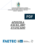 Apostila Faetec 2015 Excel Avancado