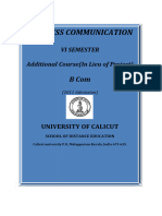 B Com - VI Sem. - Additional Course - Business Communication