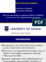 Lecture Note 2 - The Comparative Method