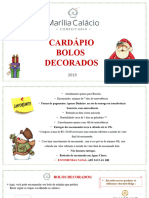 Cardapio Natalino - Bolos Decorados