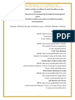 Artigo 8 - Prática de Exercícios Físicos Aeróbios Na Melhoria Da Saúde de Mulheres Na Pós-Menopausa