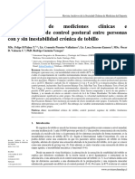 Comparacion de Mediciones Clinicas e Instrumentadas de Control Postural Entre Personas Con y Sin Inestabilidad Cronica de Tobillo