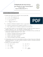 Lista - 3 - de - Exercicios - Fisica (1) Usp 2023 Calculo I