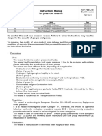 Instructions Manual For Pressure Vessels