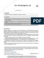 Monogenetic Etiologies of Diabetes