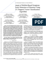 The Development of Mobile-Based Symptom Analysis For Early Detection of Diseases Using Hyper-Tuned C-Support Vector Classification Algorithm