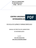 Manual de Laboratorio QFB-313 de Microbiología I