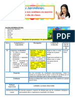 1° Sesión Día 1 PS Expresamos Cómo Nos Sentimos en Nuestro Primer Día de Clases