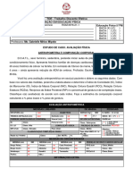 Estudo de Caso - Avaliação Antropométrica - Medida e Avaliação Fisica