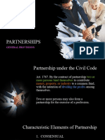 PARTNERSHIPS General Provisions