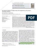 Empirical Analysis SCM Risk in German Automotive