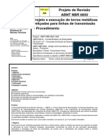 NBR 8850 (R29) - Execução de Suportes Metálicos Treliçados para Linhas de Transmissão