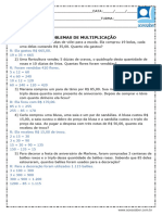 Problemas de Multiplicação