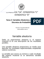 Tema 3 - Variables Aleatorias y Modelos Discretos de Probabilidad - Presentación de Clase