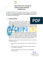 INFORME TECNICO DEL MANTENIMIENTO DEL ALARMA CONTRAINCENDIO COLEGIO SANTA ANITA Anexado Con Presupuesto