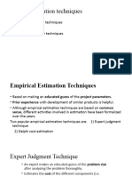 Project Estimation Techniques