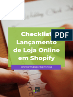 Checklist de Lançamento de Loja Online em Shopify