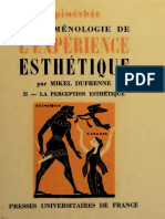 Phénoménologie de L'expérience Esthétique - Dufrenne, Mikel - Volume 2, 1967 - Paris, Presses Universitaires de France