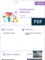 Fenômenos Naturais: 7º ANO Aula 13 - 4º Bimestre